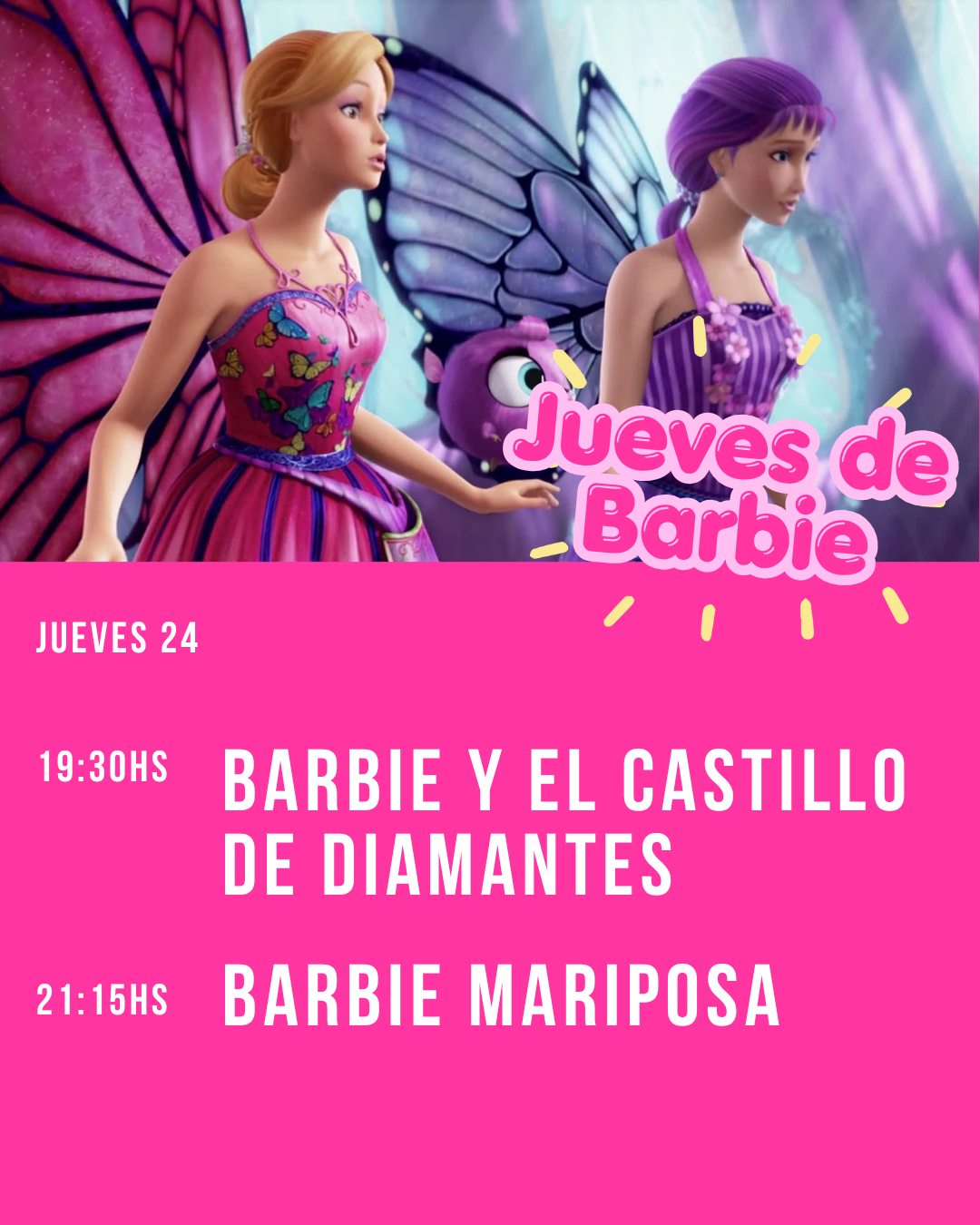 CINE OCULTO - Barbie Mariposa 21:30hs