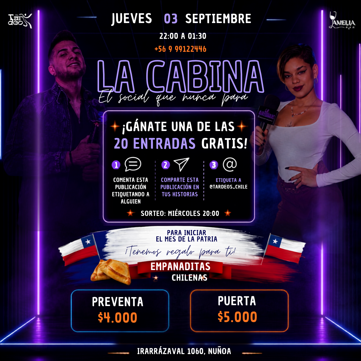Social La Cabina 03 de Septiembre🇨🇱