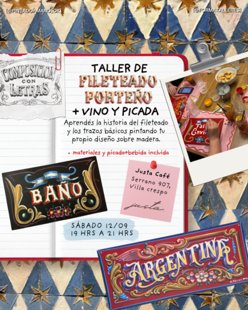 🇦🇷 Taller de fileteado porteño
